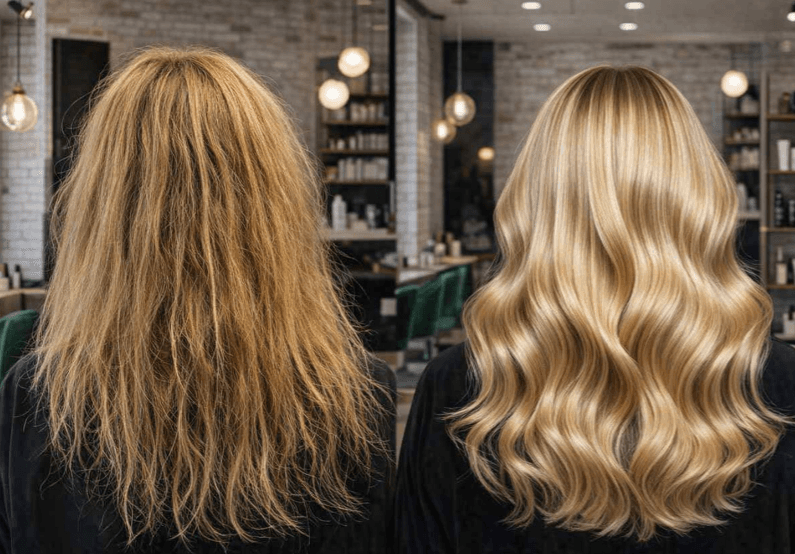 Reconstrução Dourada Antes e Depois